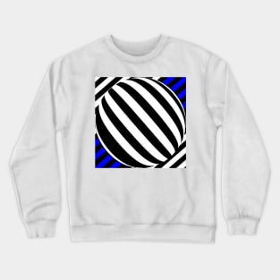 A striped globe Crewneck Sweatshirt